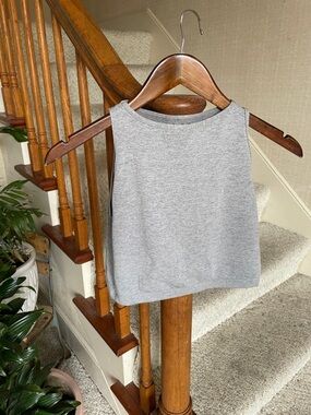 Intimately Free People Classic Grey High Neck Crop Top